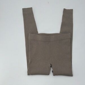 Zara heathered brown high-waisted knit leggings size medium